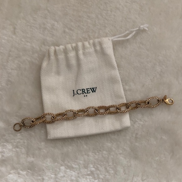 J. CREW GOLD AND CRYSTAL LINK BRACELET - Picture 3 of 6
